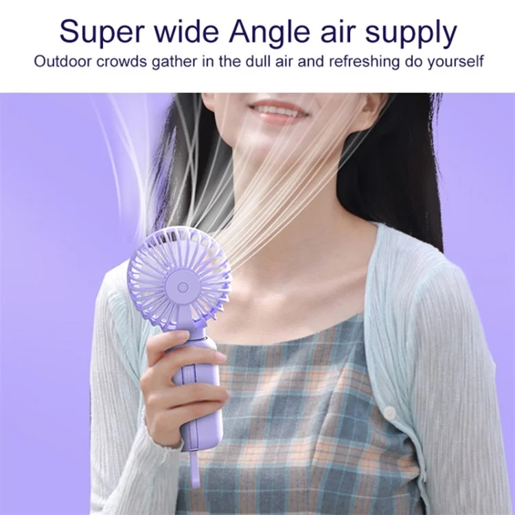 2-in-1 Portable Handheld Cooling Fan USB Rechargeable Fan 10000mAh Phone Charger Power Bank - White