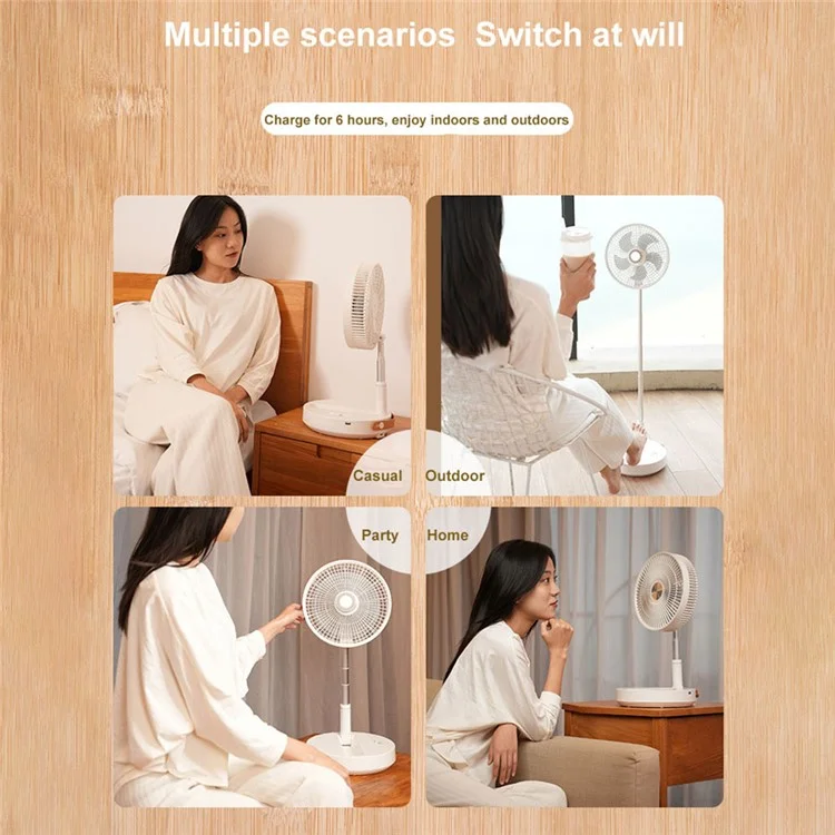P2000 Portable Foldable Telescopic Desk Fan Rechargeable Cooling Fan 10800mAh Power Bank