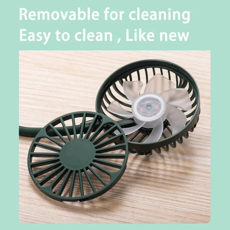 N2 Portable Handheld Fan Brushless Motor Neck-Mounted Mini Cooling Fan - Pink