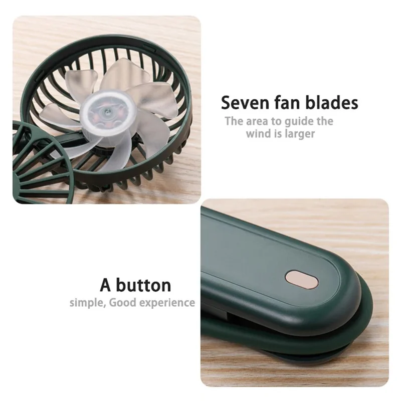 N2 Portable Handheld Fan Brushless Motor Neck-Mounted Mini Cooling Fan - Pink