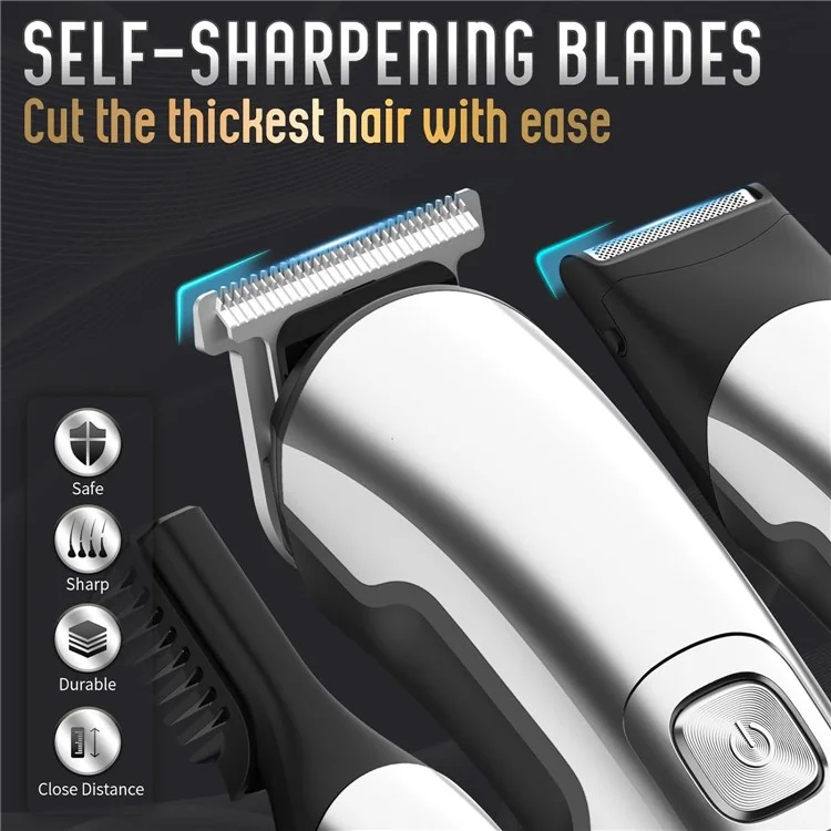 UFREE UF-1176 Multifunktionales Smart Hair Grooming Kit Elektrischer Haarschneider, Digitales Display Rasierer
