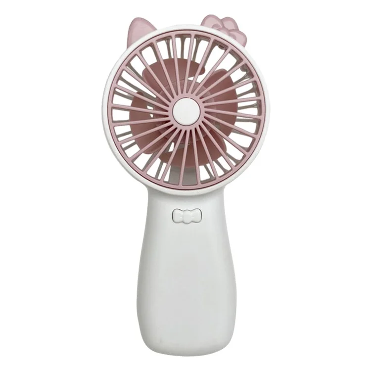 8815 USB Rechargeable Hand-held Fan Mini Summer Cooling Fan with Phone Holder Base - White