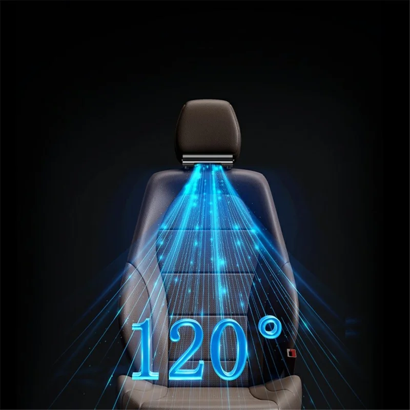 F80 bilplads bag mini ventilator skrivebordsbærbar køleventilator - Grå