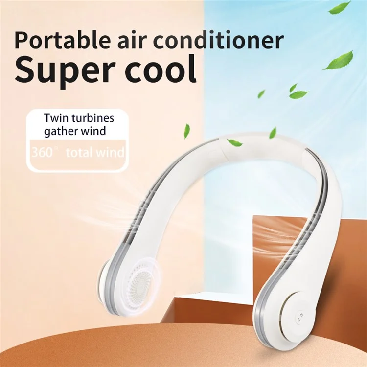 Ventilateur de cou suspendu sans lame GT211 avec 3 vitesses réglables, ventilateur de refroidissement d'été