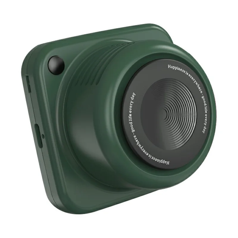 G01 Forma Della Fotocamera Mini Freve di Raffreddamento Velio Del Vento a 3 Ingrananti Crespretimetro Velia Estiva Con Corda al Collo - Verde