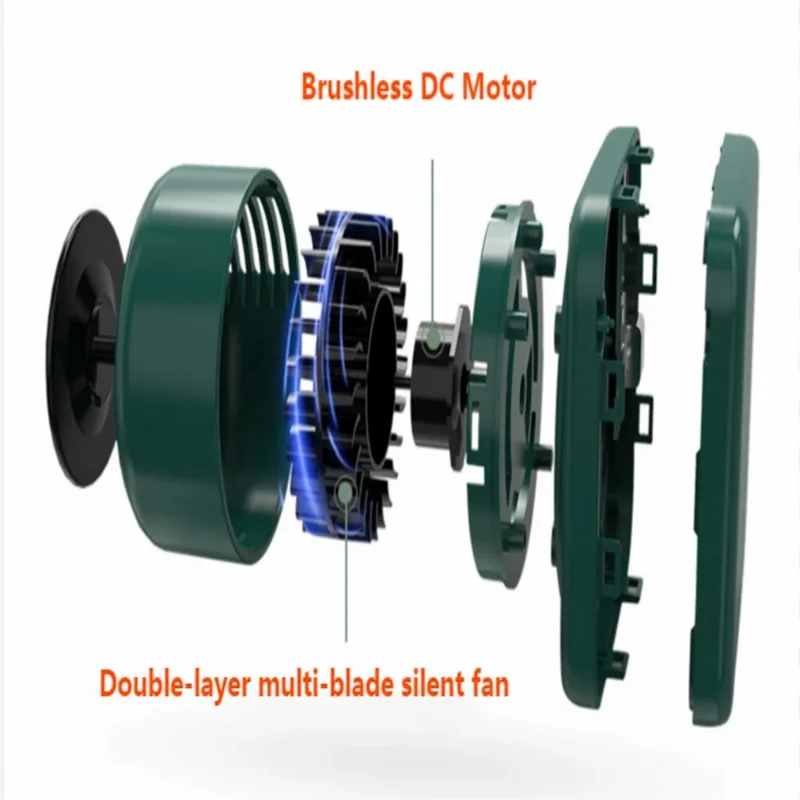 G01 Camera Shape Mini Cooling Fan 3-Gear Wind Speed Summer Fan Cooler with Neck Rope - Pink