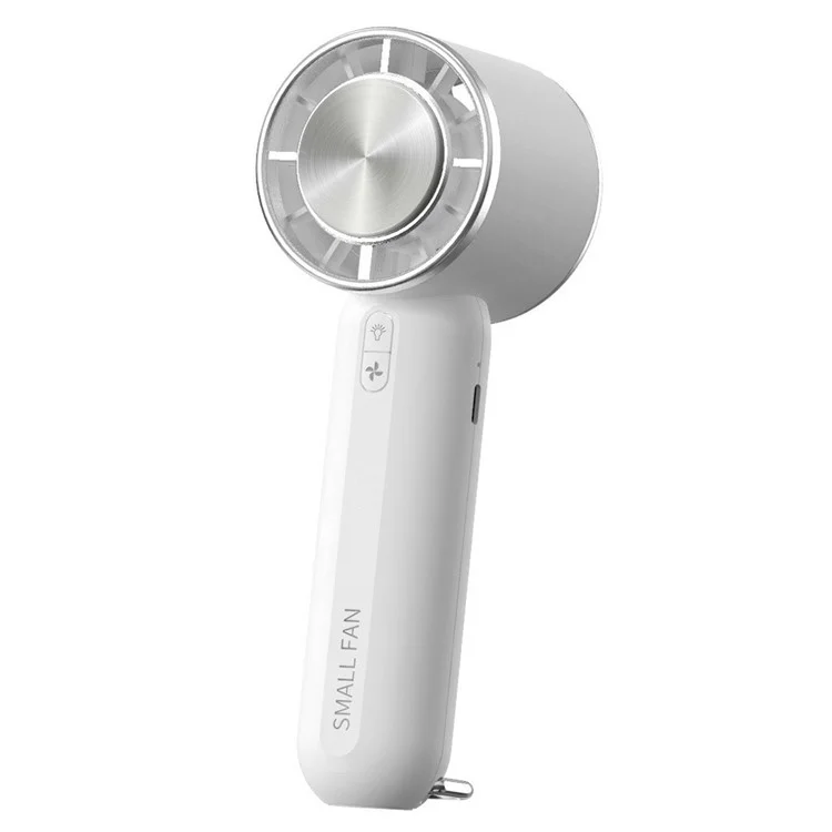 HX138 Outdoor Travel Camping Cold Compress 3 Speed Handheld Fan with Light - White