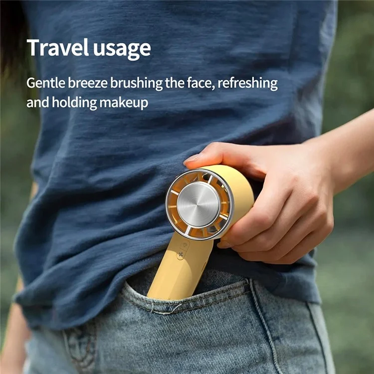 HX138 Outdoor Travel Camping Cold Compress 3 Speed Handheld Fan with Light - White