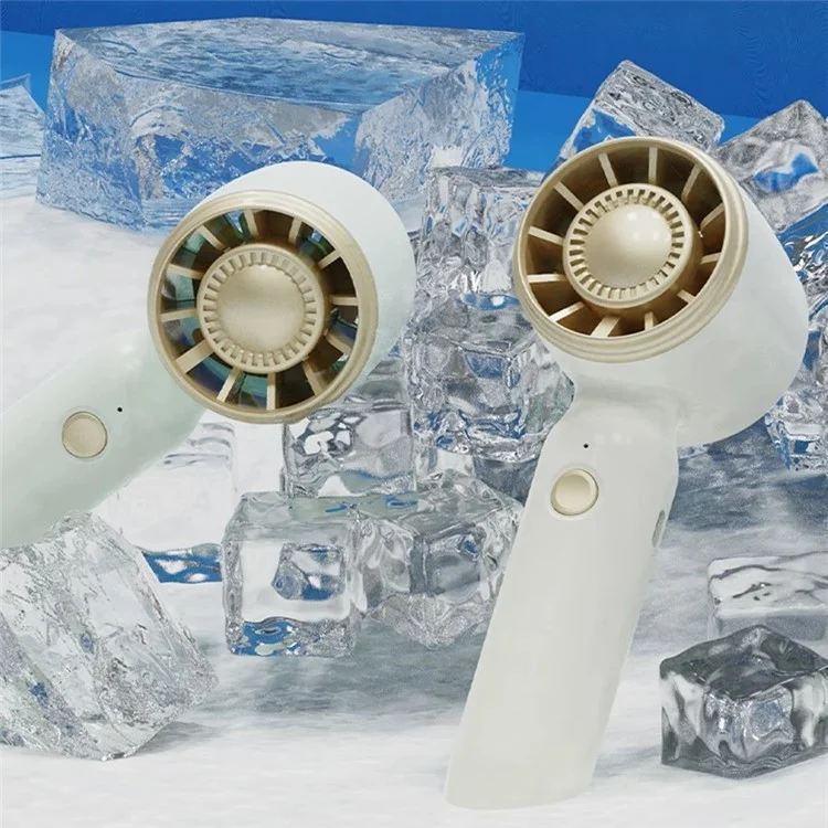 Ventilateur de poche rechargeable par USB FS18 Mini, à haute vitesse et turbine - Couleur Abricot Clair