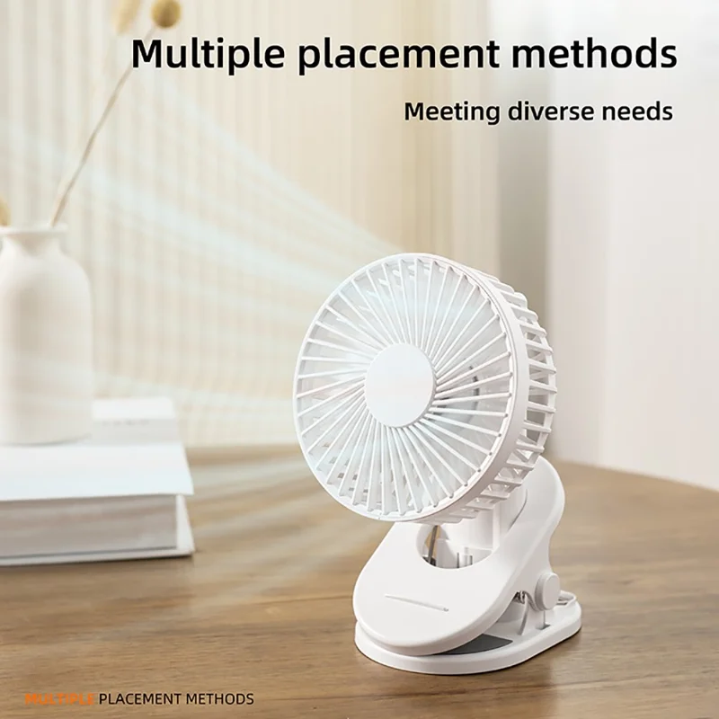 k37 120x126x255MM Portable Fan Rechargeable Clip Design Personal Summer Cooler - Light Green