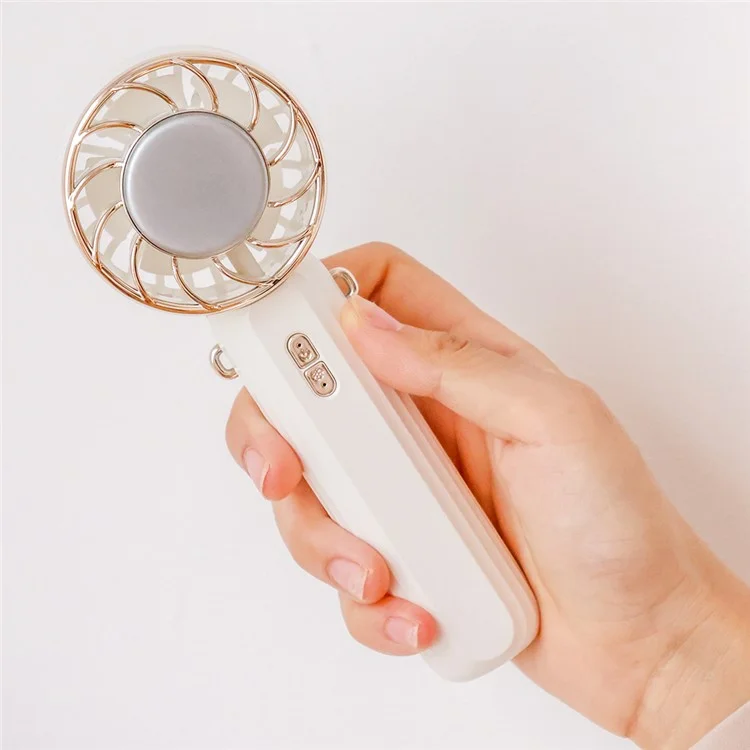 K36 Portable Mini Summer Fan Cold Compress Function Handheld Desktop Cooling Fan - White