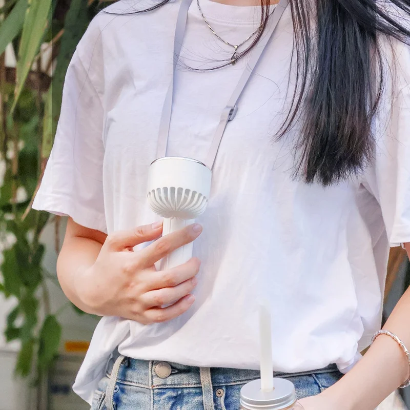 K36 Portable Mini Summer Fan Cold Compress Function Handheld Desktop Cooling Fan - Light Green