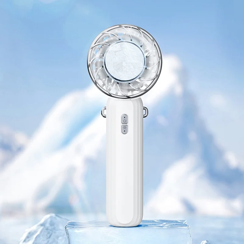 K36 Portable Mini Summer Fan Cold Compress Function Handheld Desktop Cooling Fan - Light Green