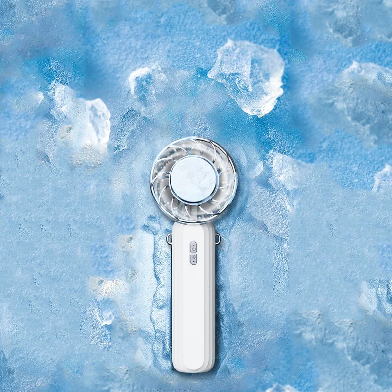 K36 Portable Mini Summer Fan Cold Compress Function Handheld Desktop Cooling Fan - Light Green