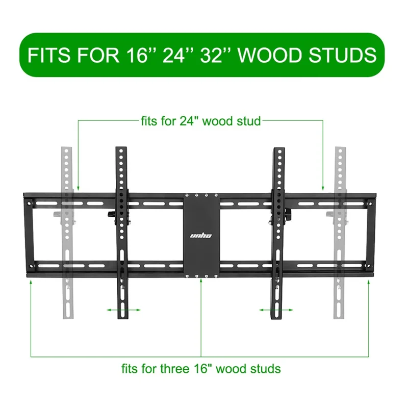 UNHO Cold Rolled Steel 32-85 Inch TV Wall Mount Bracket for LED LCD OLED TVs