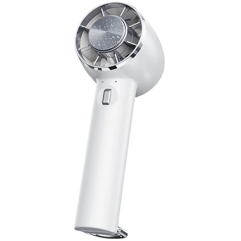 Y29 3 Speeds Outdoor Semiconductor Cold Compress Handheld Fan with Carabiner - White