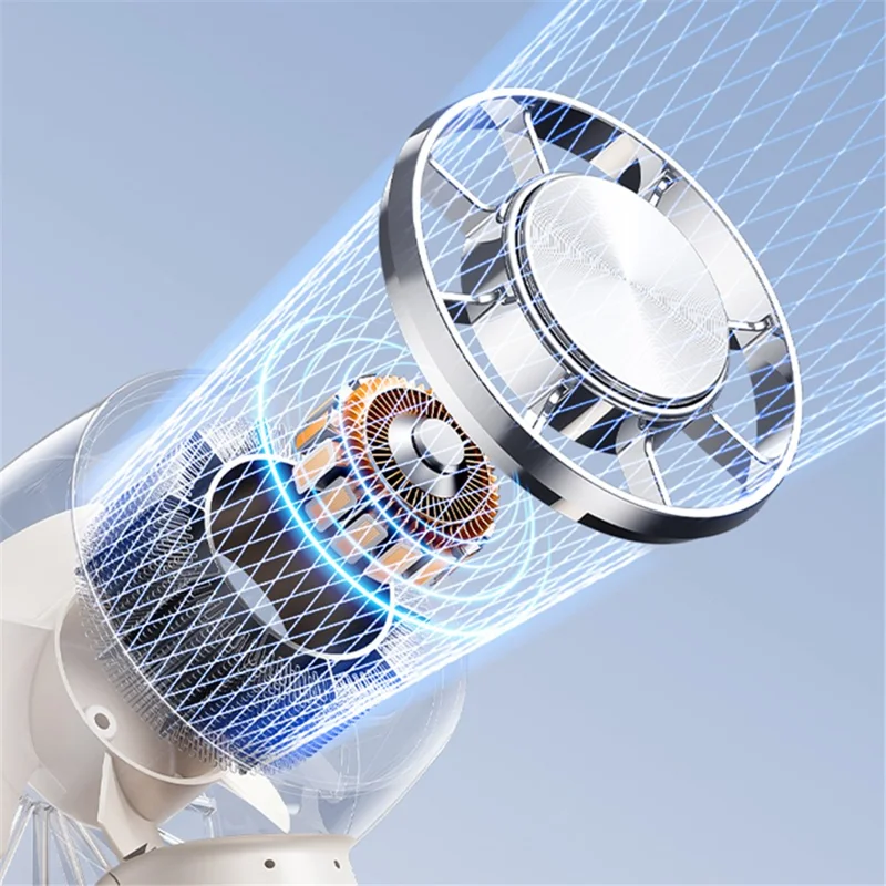 Y29 3-Stufen-Outdoor-Halbleiter-Kältekompresse Handheld-Ventilator mit Karabiner - Weiß