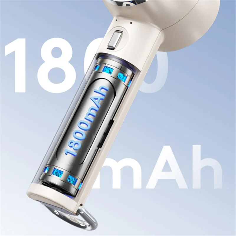 Y29 3-Stufen-Outdoor-Halbleiter-Kältekompresse Handheld-Ventilator mit Karabiner - Weiß