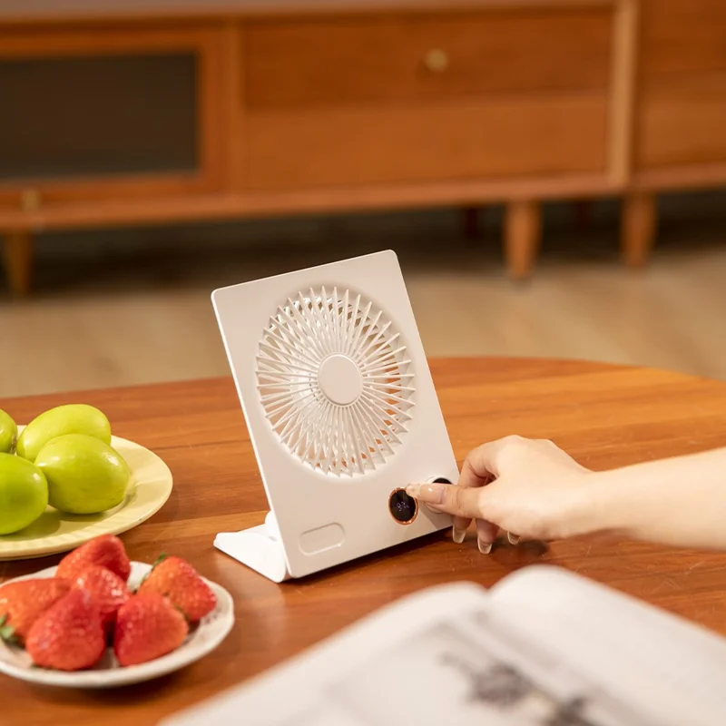 N15 Desktop Hanging USB Fan Foldable Strong Wind Cooler for Home Kitchen Office - Apricot