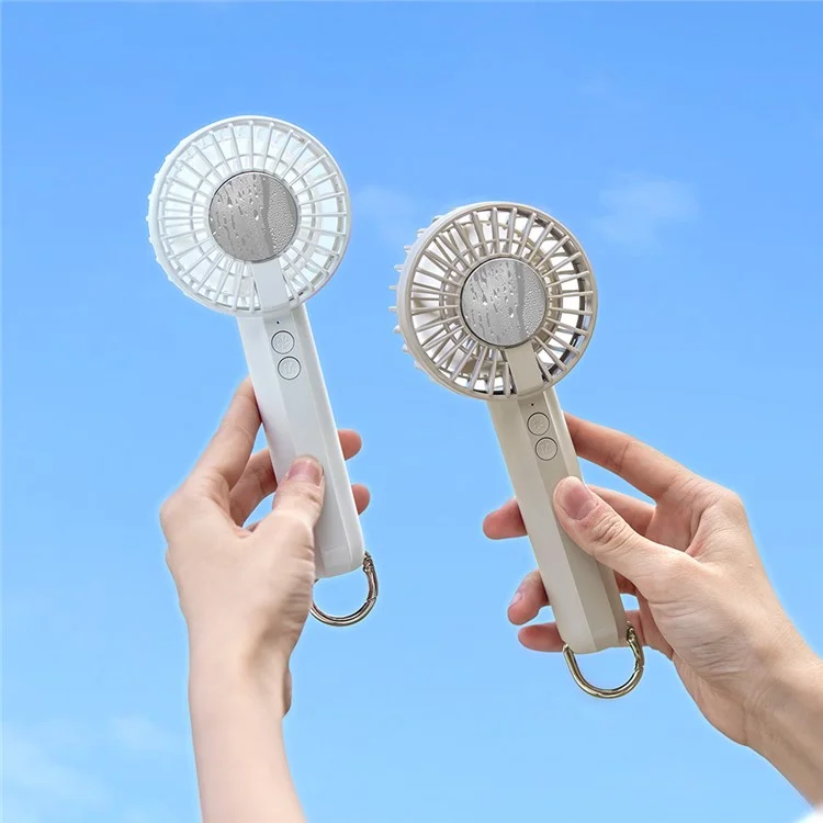 F33 Portable Summer Fan Outdoor Handheld Cooling Fan with Cold Compress Function - White