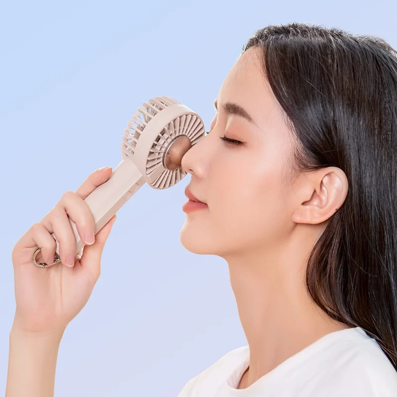 F33 Portable Summer Fan Outdoor Handheld Cooling Fan with Cold Compress Function - Khaki