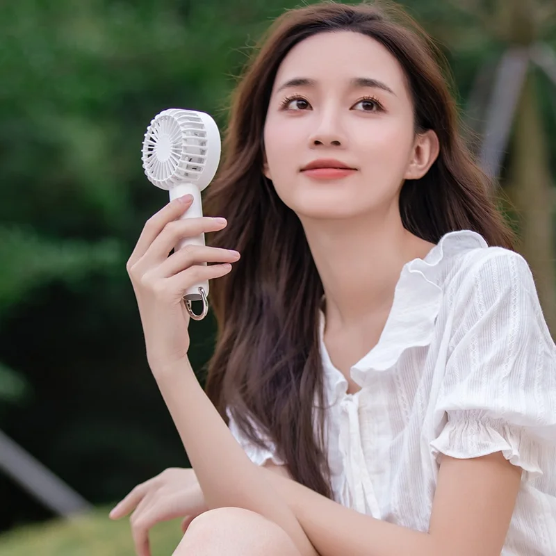 F33 Portable Summer Fan Outdoor Handheld Cooling Fan with Cold Compress Function - Khaki