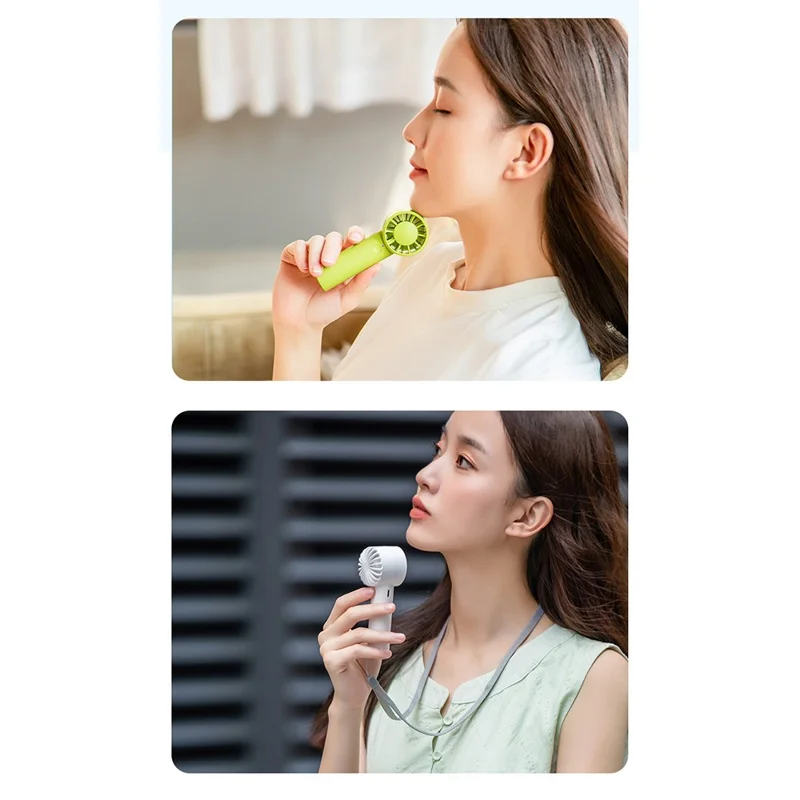 F32 Mini USB Rechargeable Cooling Fan Portable Handheld Summer Fan - White