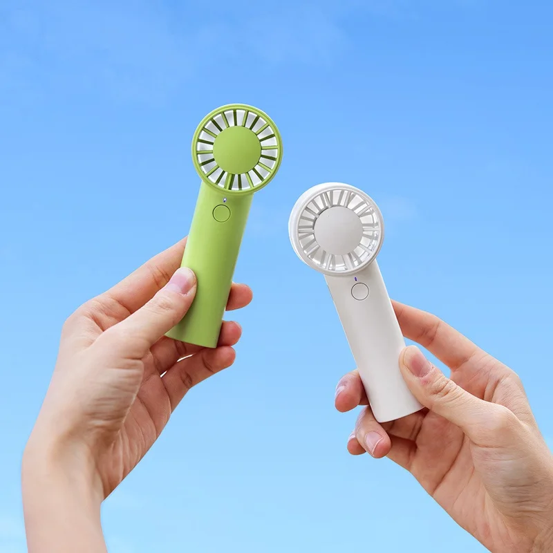 F32 Mini USB Rechargeable Cooling Fan Portable Handheld Summer Fan - White