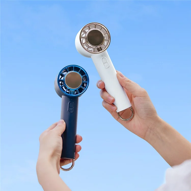 F31 3-Speed Adjustable Cooling Fan USB Rechargeable Cold Compress Summer Handheld Fan - Blue