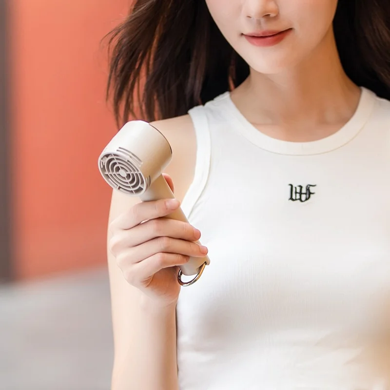 F31 3-Speed Adjustable Cooling Fan USB Rechargeable Cold Compress Summer Handheld Fan - Khaki