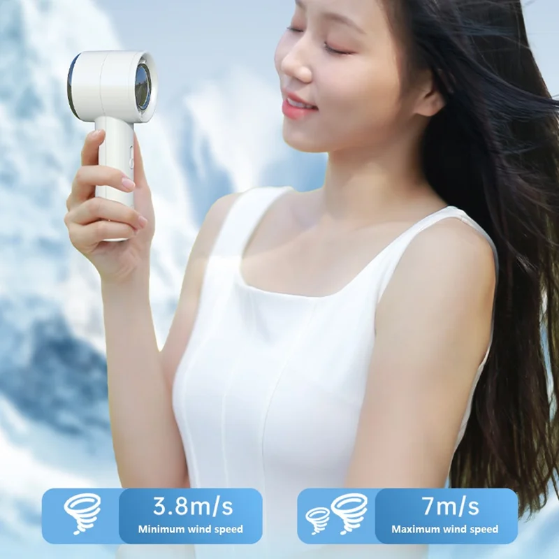 FS20 Portable Handheld Fan 2000mAh Powerful Cooling Fan USB Rechargeable Quiet Fan - Sapphire