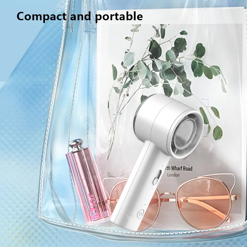 FS20 Portable Handheld Fan 2000mAh Powerful Cooling Fan USB Rechargeable Quiet Fan - Sapphire