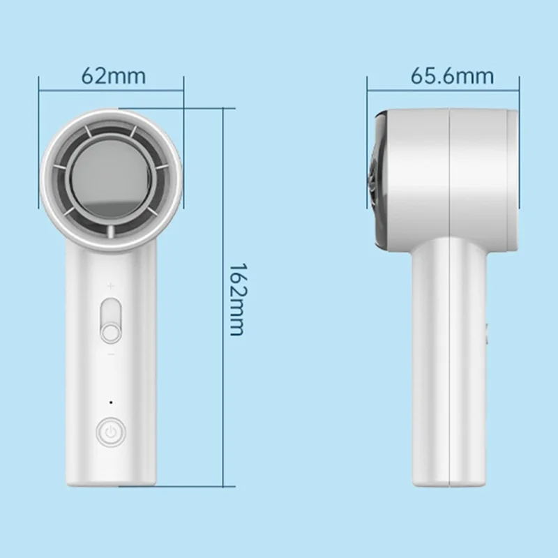 FS20 Portable Handheld Fan 2000mAh Powerful Cooling Fan USB Rechargeable Quiet Fan - Sapphire