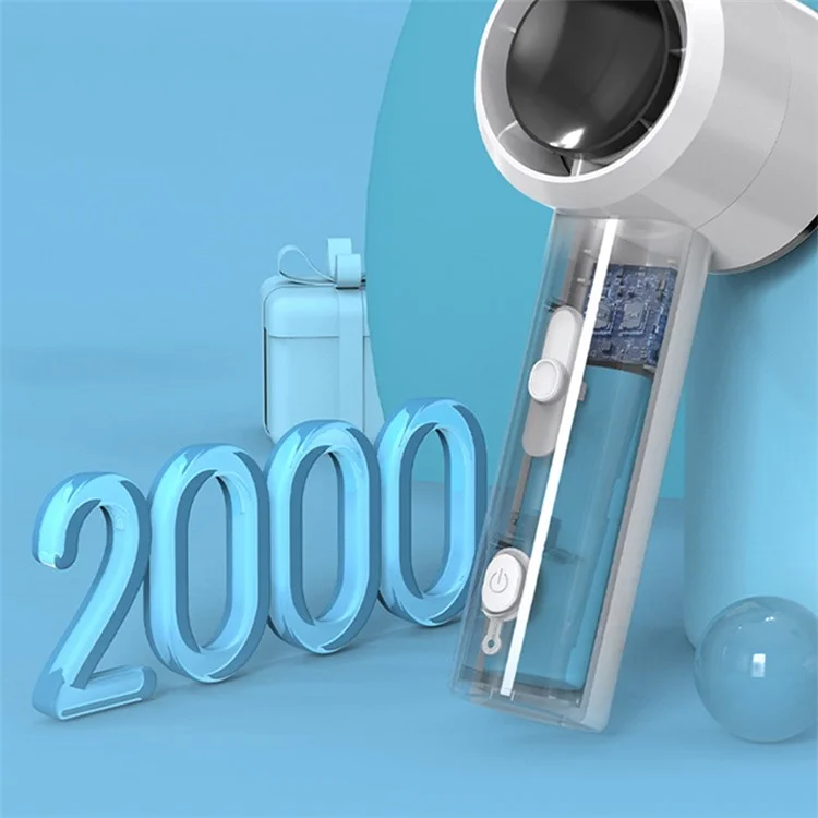 FS17 Stepless Speed Adjustable Turbo Mini Fan Portable 15000RPM Handheld Fan - Silver