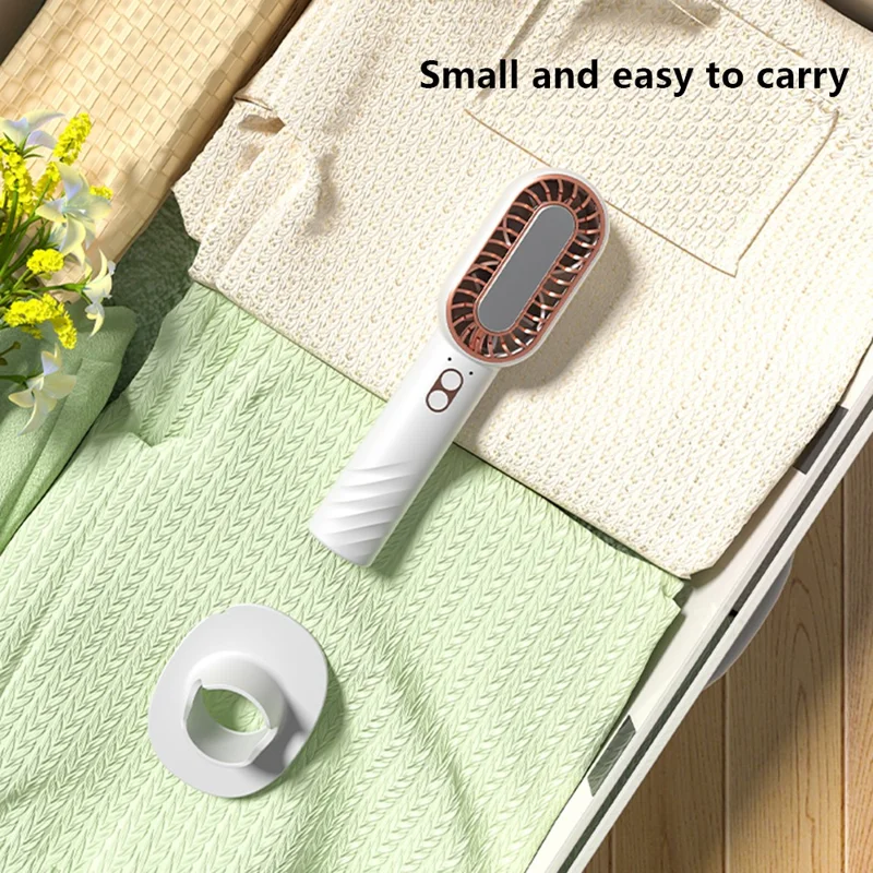 F52 Dual Blade Mini Desktop Fan Semiconductor Cooling Portable Handheld Fan - White