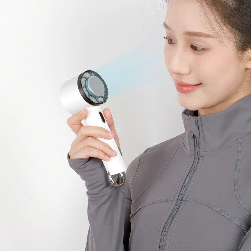 WX625 Bærbar Mini Sommerventilator, Håndholdt Køleventilator til Udendørs Brug med Kølefunktion – Hvid