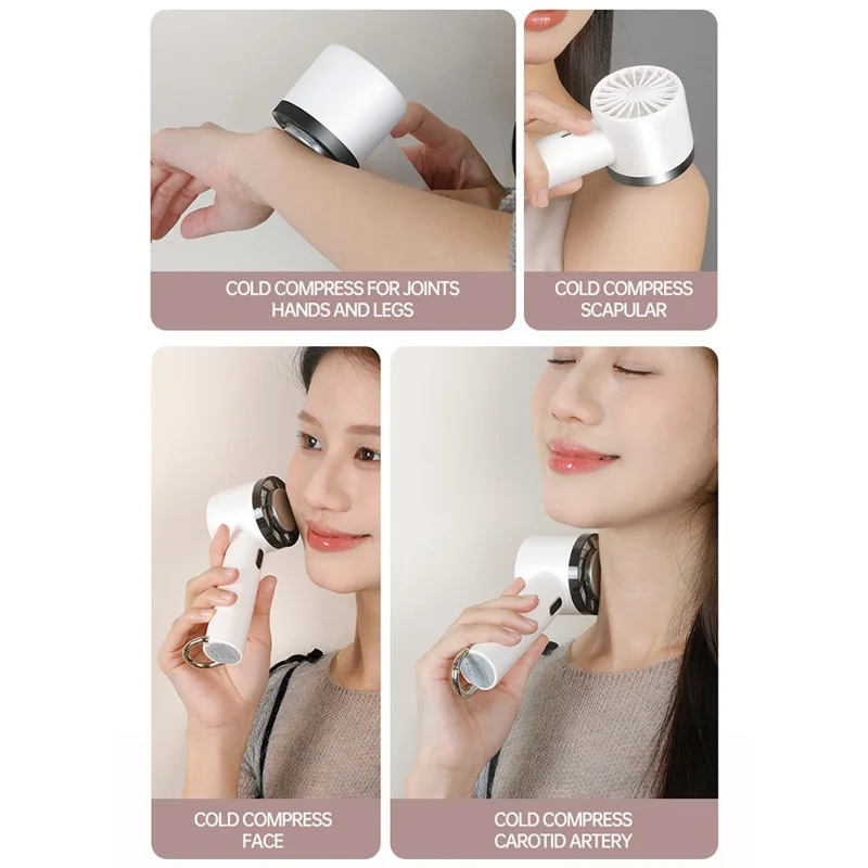 WX625 Bærbar Mini Sommerventilator, Håndholdt Køleventilator til Udendørs Brug med Kølefunktion – Hvid