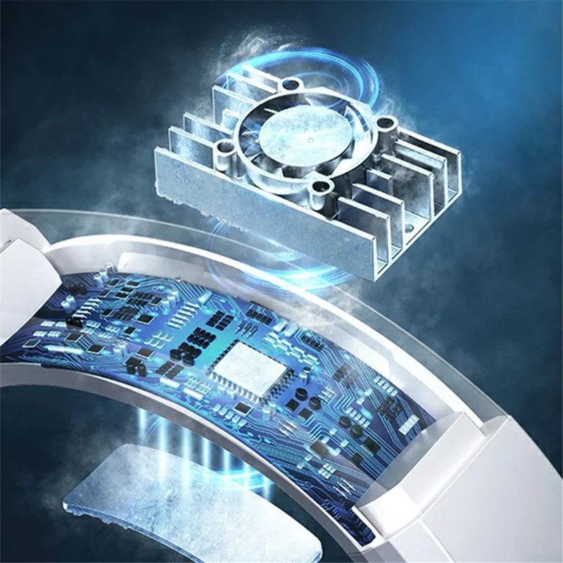 F54 Lazy Portable USB Cooling Fan Neck-Mounted Fan - Pink