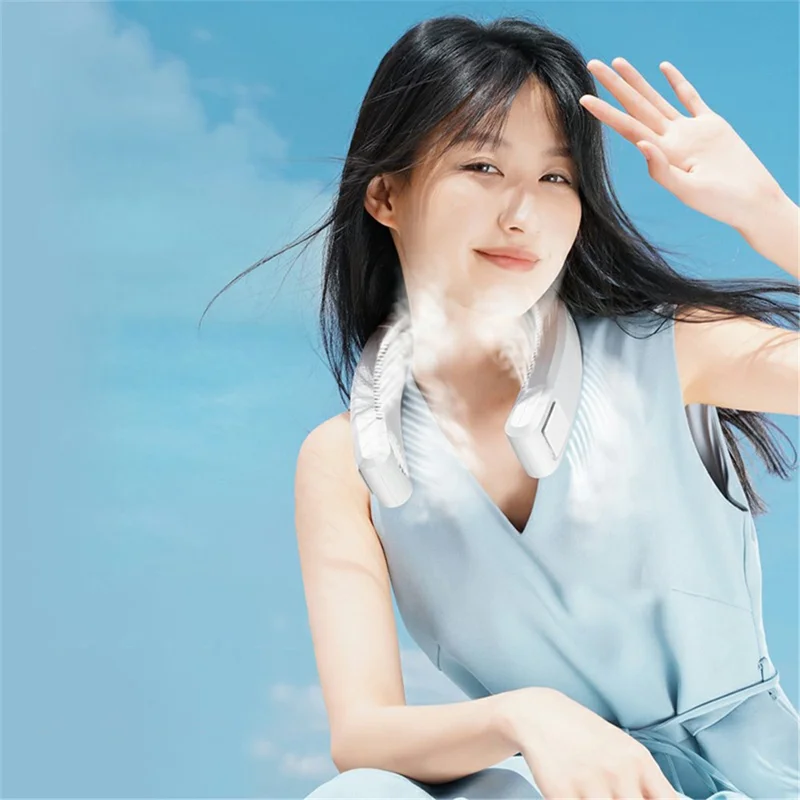 F54 Lazy Portable USB Cooling Fan Neck-Mounted Fan - Pink