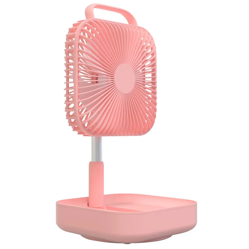 BENWIS HA-FDF Mini Desktop Fan Foldable Retractable Summer Cooling Fan - Pink