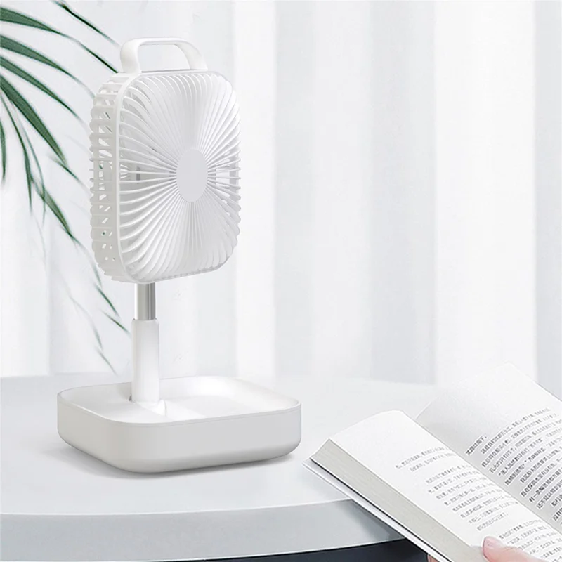 BENWIS HA-FDF Mini Desktop Fan Foldable Retractable Summer Cooling Fan - Pink