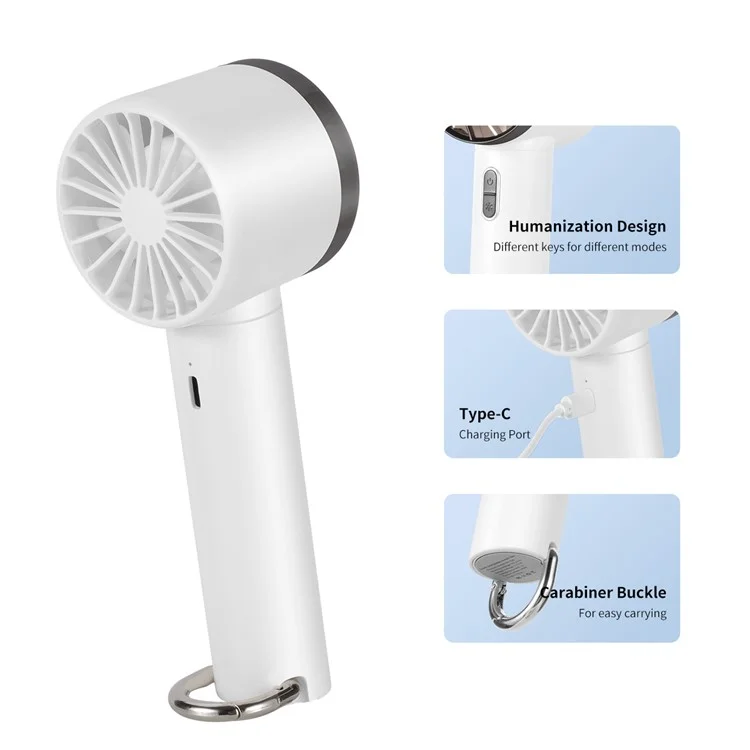 ENKAY HAT PRINCE Refroidisseur manuel à froid Ventilateur de refroidissement Ventilateur de table 3 vitesses silencieux - Blanc