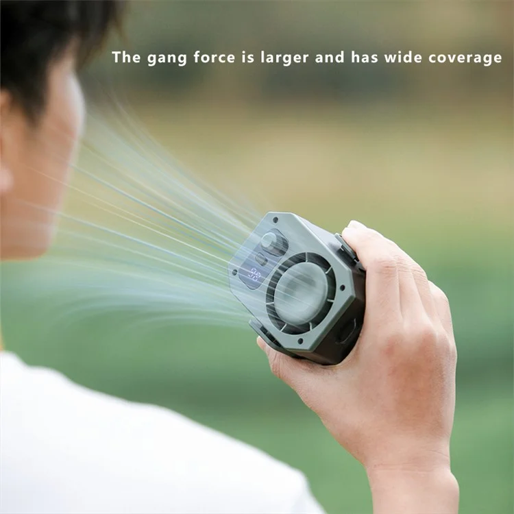T28 100 Gears Stepless Adjustable Summer Cooling Neck Fan with Back Clip (CE Certified) - Green