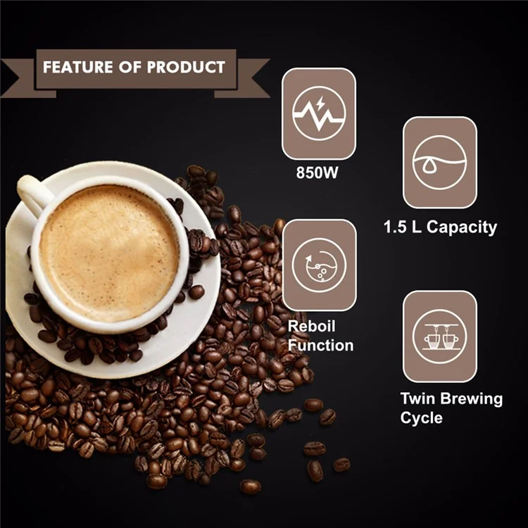 RAF R.104 EU Plug Espresso Machine Milk Frother Semi-Automatic Latte Coffee Maker (BPA-Free, No FDA) - White