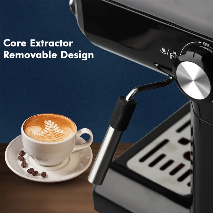 RAF R.104 EU Plug Espresso Machine Milk Frother Semi-Automatic Latte Coffee Maker (BPA-Free, No FDA) - White