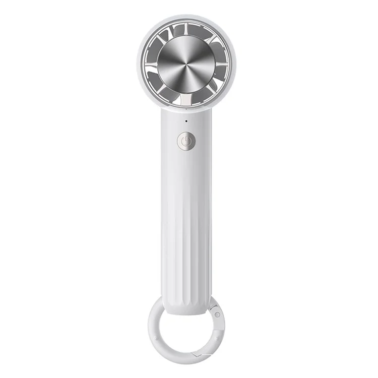 WT13 Portable Cold Compress Cooling Fan with Carabiner for Outdoor Travel Home Office Use - White