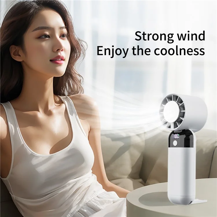 ZK03 Ventilateur Portable Rafraîchissant à Compression Froide 3 Vitesses Rechargeable de Bureau et à Main - Noir