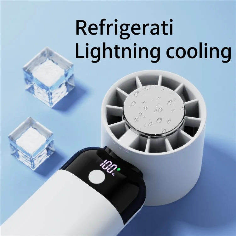 ZK03 Ventilateur Portable Rafraîchissant à Compression Froide 3 Vitesses Rechargeable de Bureau et à Main - Noir