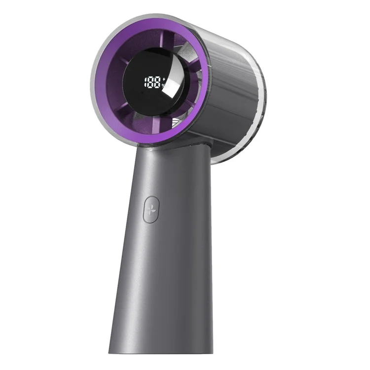 Ventilador de escritorio portátil de alta velocidad con pantalla digital - Gris oscuro