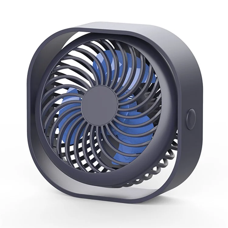 F008 3 Speeds USB Rechargeable Desktop Mini Fan Portable Summer Cooling Fan for Office Home - Blue